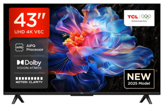 TCL 43V6C 43 inch Smart 4K HDR TV
